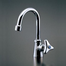 【EA468CY-76】PJ 1/2インチ 立形自在水栓(ツル首式)