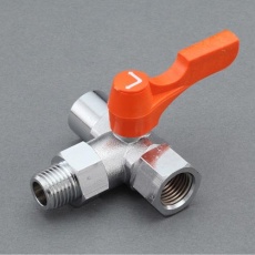 【EA425BT-102A】R 1/4インチxRc1/4インチxRc1/4インチ 三方ミニボールバルブ