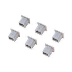 【EA764BK-65】USBコネクタ用保護キャップ(6個)