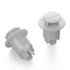 【EA527CA-31】φ10.0mm/10mmワンプッシュリベット(パンロック/白/10個)