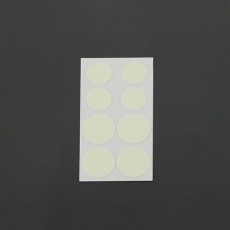 【EA983G-166】φ16・φ21mm 蓄光粘着シート(8枚)