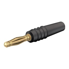 【EA940DP-701】φ2mm バナナプラグ(金メッキ/黒)