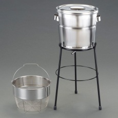 【EA508SF-41】φ300x260mm/13L タンク(カゴ・スタンド付/ステンレス製)