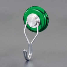【EA781ET-75A】φ32mm/30kg マグネットフック(スイベル式/緑)