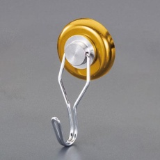 【EA781ET-83A】φ36mm/40kg マグネットフック(スイベル式/黄)