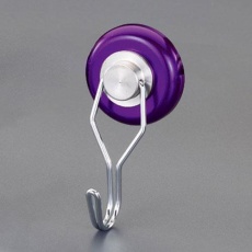 【EA781ET-86A】φ36mm/40kg マグネットフック(スイベル式/紫)