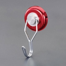 【EA781ET-82A】φ36mm/40kg マグネットフック(スイベル式/赤)