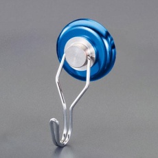 【EA781ET-94A】φ40mm/50kg マグネットフック(スイベル式/青)