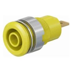 【EA940DP-554】φ4mm/M12 パネルマウントソケット(黄)