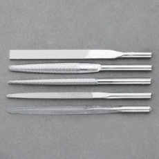 【EA521TF-90】φ5x105mm やすり(クロムコーティング/5本組/中目)