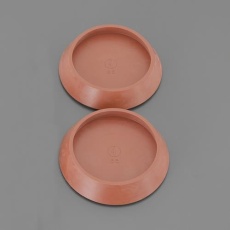 【EA979DA-17】φ65mm 硬質フェルト付平置ゴム(茶/2個)
