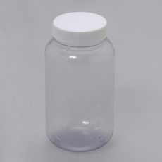 【EA508AF-49B】φ91.5x180mm/1000ml広口ポリ容器(クリアー/10個)