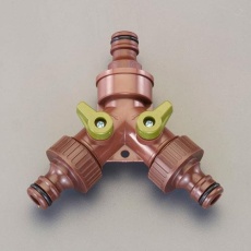 【EA124LH-13B】コック付ホース分岐ニップル