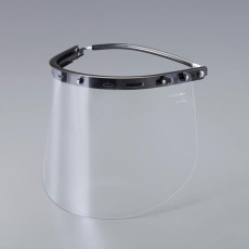 【EA800PA-52】フェイスプロテクター(ヘルメット取付型/幅広/PET)