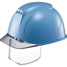 【EA998BB-7】ヘルメット(通気孔/ワイドシールドレンズ付/青)