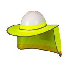 【EA768HR-11】ヘルメット用バイザー(蛍光/首筋保護)