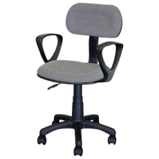 【EA956XB-3】ワークチェアー(グレー/肘付)