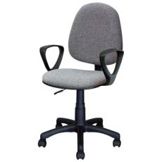 【EA956XB-7】ワークチェアー(グレー/肘付)