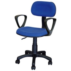 【EA956XB-4】ワークチェアー(ブルー/肘付)