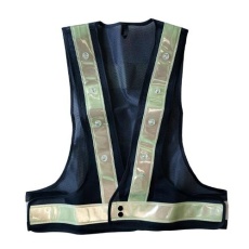 【EA983R-281】安全ベスト・LED(蓄光・紺/白)