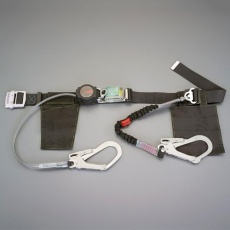 【EA998FR-181】墜落制止用器具(胴ベルト/伸縮+巻取式2丁掛け)