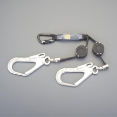 【EA998PE-11B】墜落制止用器具用ツインランヤード(巻取式)