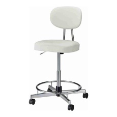 【EA956XA-174】導電チェアー(足掛付/ホワイト)