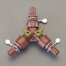 【EA124LH-11B】内径15・18mm コック付分岐ジョイント