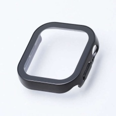 【AW-25BFCGEBK】Apple Watch 42mm/フルカバーケース/プレミアムガラス/高透明/防水/ブラック