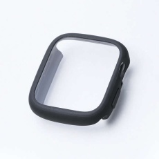 【AW-25DFCTSLBK】Apple Watch 44mm/フルカバーケース/TOUGHSLIM/プレミアムガラス/高透明/ブラック