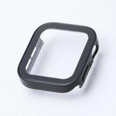 【AW-25EFCGEBK】Apple Watch 40mm/フルカバーケース/プレミアムガラス/高透明/防水/ブラック