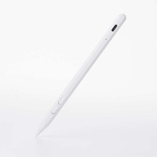 【P-TPACSTAP14WH】タッチペン/充電式/iPad専用/ショートカットボタン/パームリジェクション/傾き検知/磁気吸着/USB-C充電/急速充電/交換ペン先/ホワイト