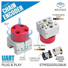 【M5STACK-U207】M5Stack Chain Encoder(STM32G031/RGB LED搭載)