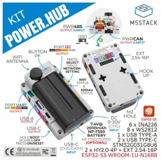 【M5STACK-C148】M5Stack PowerHub(バッテリーなし、ESP32-S3)