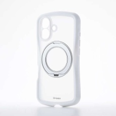 【PM-A24AGRSTKMWH】iPhone 16 Grippy ハイブリッドケース フレームカラー 極限 MAGKEEP スタンド