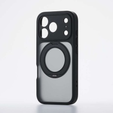 【PM-A25CMGSTKMBK】iPhone 17 Pro ハイブリッドケース 極限 MAGKEEP スタンド