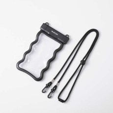 【P-WPSW26BK】スマホ用防水ケース IP68 ウェーブ フローティング ワンタッチ