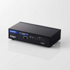 【EHC-G05MN4-HJB】Giga対応スイッチングHub/5ポート/金属筐体/磁石付き/電源内蔵モデル/ブラック