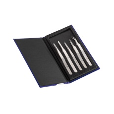 【K5HP.SA.IT】ステンレスピンセット(耐酸/磁) 5本組