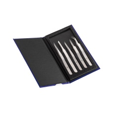 【K5HP1.SA.IT】ステンレスピンセット(耐酸/磁) 5本組