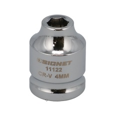 【11122】1/4DR 4MM ショートソケット (6角)