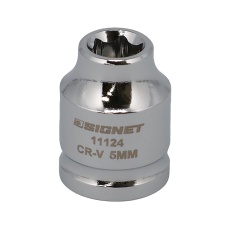 【11124】1/4DR 5MM ショートソケット (6角)