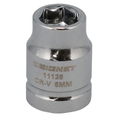 【11126】1/4DR 6MM ショートソケット (6角)