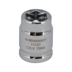 【11127】1/4DR 7MM ショートソケット (6角)