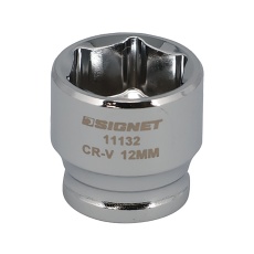 【11132】1/4DR 12MM ショートソケット (6角)