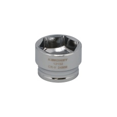 【12132】3/8DR 24MM ショートソケット (6角)