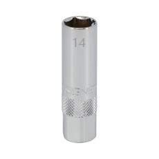 【12239】3/8DR 14mm クリップ式プラグソケット