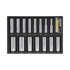 【12436】3/8DR 15PC ディープソケットセット DESIGNトレー