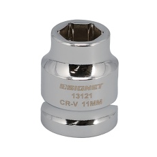 【13121】1/2DR 11mm ショートソケット (6角)