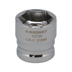 【13130】1/2DR 21mm ショートソケット (6角)